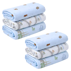 Kit 6 Cueiro Flanelado 100% Algodão Bebê Menina e Menino Unissex Bebe Enxoval Infantil Cueiros Bebês