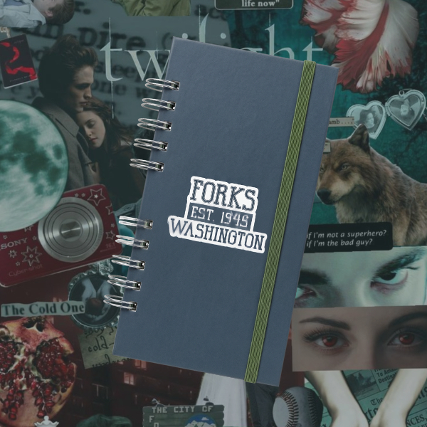 Caderno de anotações Crepúsculo Twilight Slim Sem Pauta Caderno mini de bolsa Bloco Notas Capa Dura 90 folhas