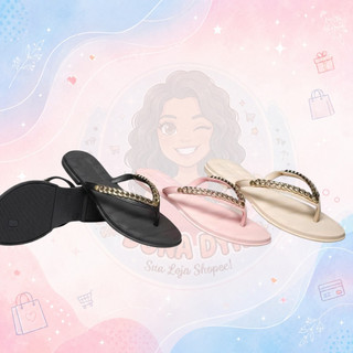 Chinelo Feminino com Tira Dourada - Leve e Confortável para o Verão | Dona Dyn