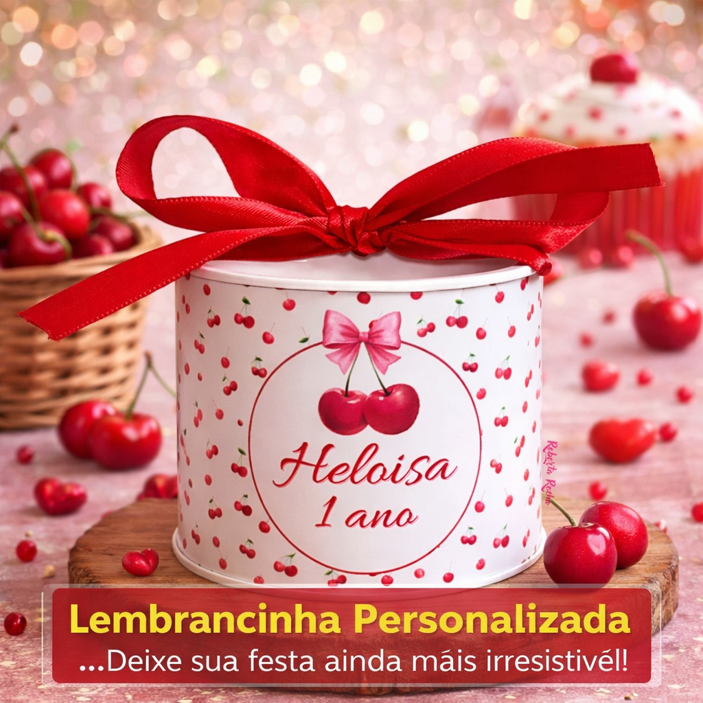 Tubolata lembrancinha  personalizada - Lembrancinha CEREJINHA | Chá de BB | Maternidade| Aniversário
