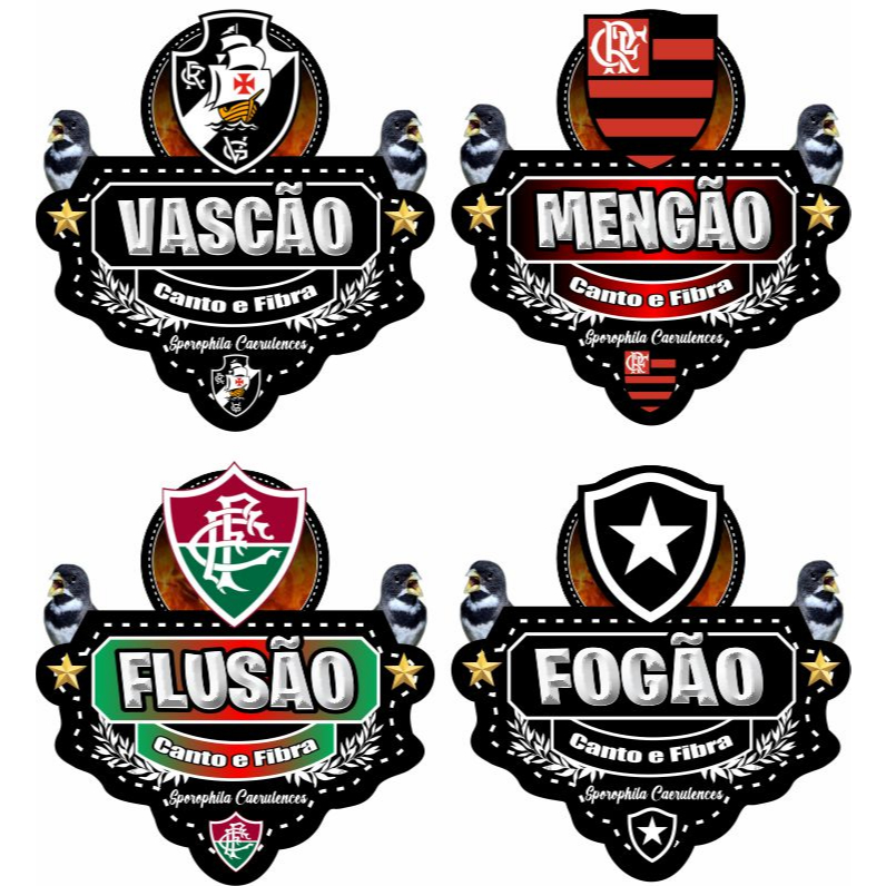 PLACA DE GAIOLA EM 3D DE COLEIRO DE TIMES DE FUTEBOL / PLACA PARA COLEIRO / PLACA EM ALTO RELEVO