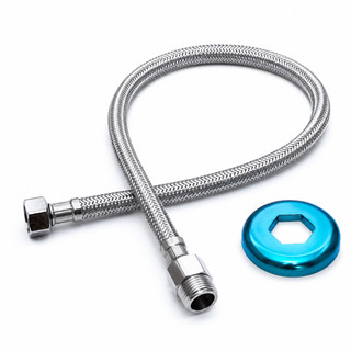 Engate Mangueira Flexível Trançado Aço Inox 60cm/40Cm - Quente /Fria Com Acabamento
