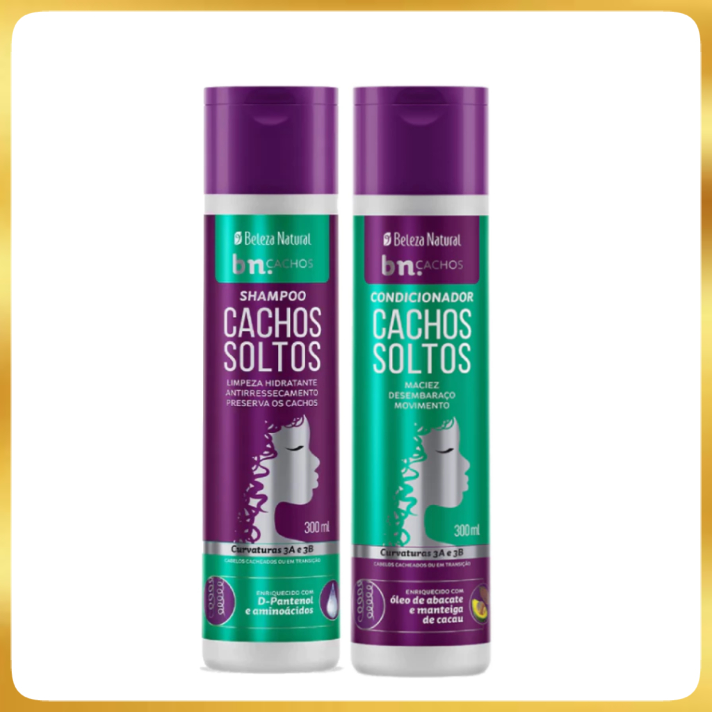 Kit Cachos Soltos Beleza Natural - (Shampoo, Condicionador)