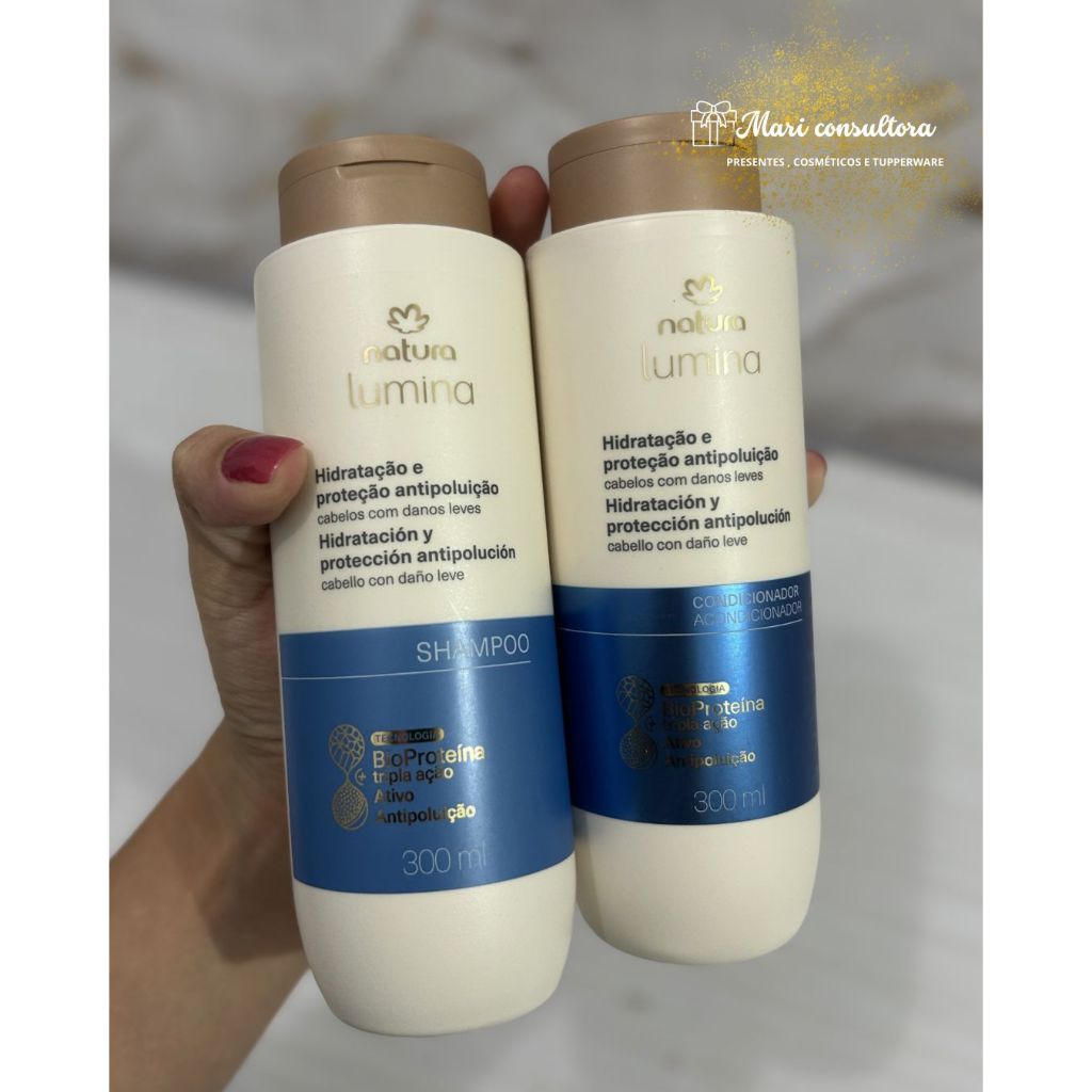 Kit Lumina Shampoo e Condicionador Hidratação e Proteção Antipoluição NATURA