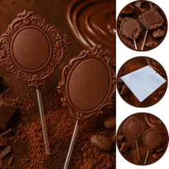 1~10 FORMA SIMPLES PIRULITO CAMAFEU 2 CÓD.:9832 EM ACETATO BWB PARA BOMBOM DOCES DE CHOCOLATE E CONFEITARIA.(CHOCO)