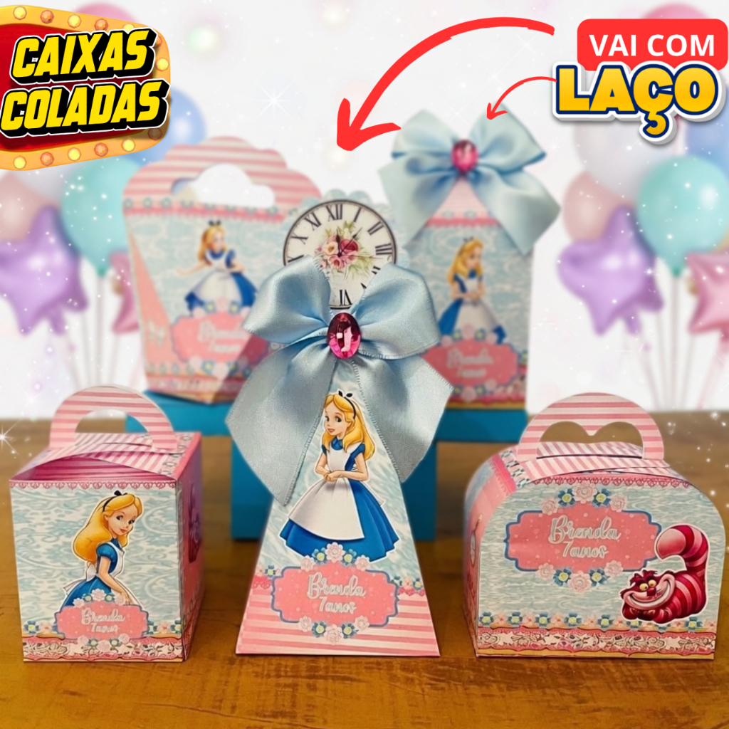 Kit Festa ALICE NO PAIS DAS MARAVILHAS Personalizados | Lembrancinhas | Festa infantil | Aniversário
