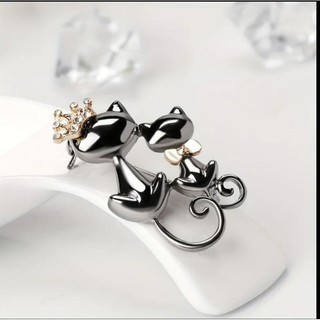 Broche Gatinhos Fofos Acessório Feminino Atemporal para Mulheres Fashionista e Elegantes Broche Fashion Moda Estilosa Ve