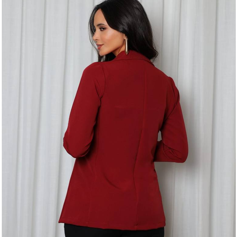 Blazer Feminino Social Casual Com Botão Alfaiataria Gênova Linda