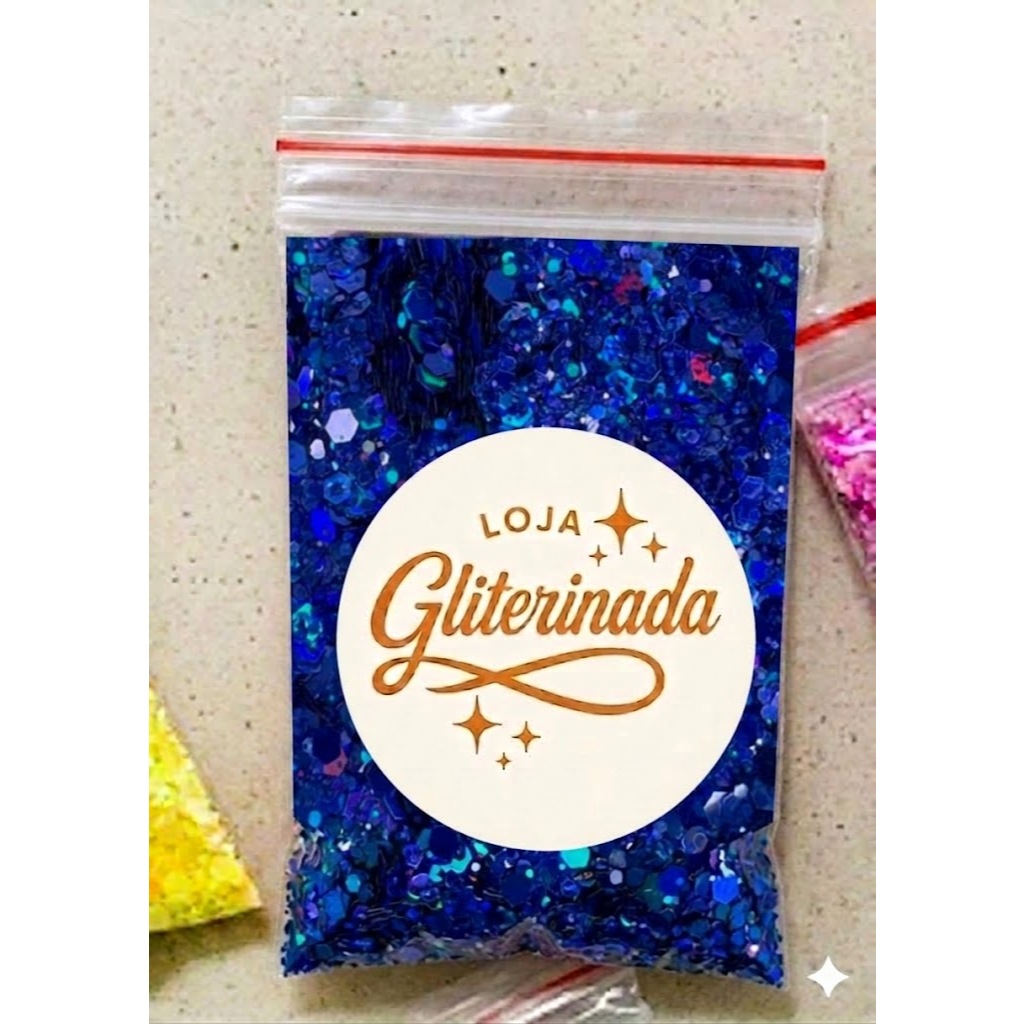 Glitter Flocado Azul Egipcio Brilhante unhas, artesanato, resina, velas, Nail Art slime, maquiagem artística