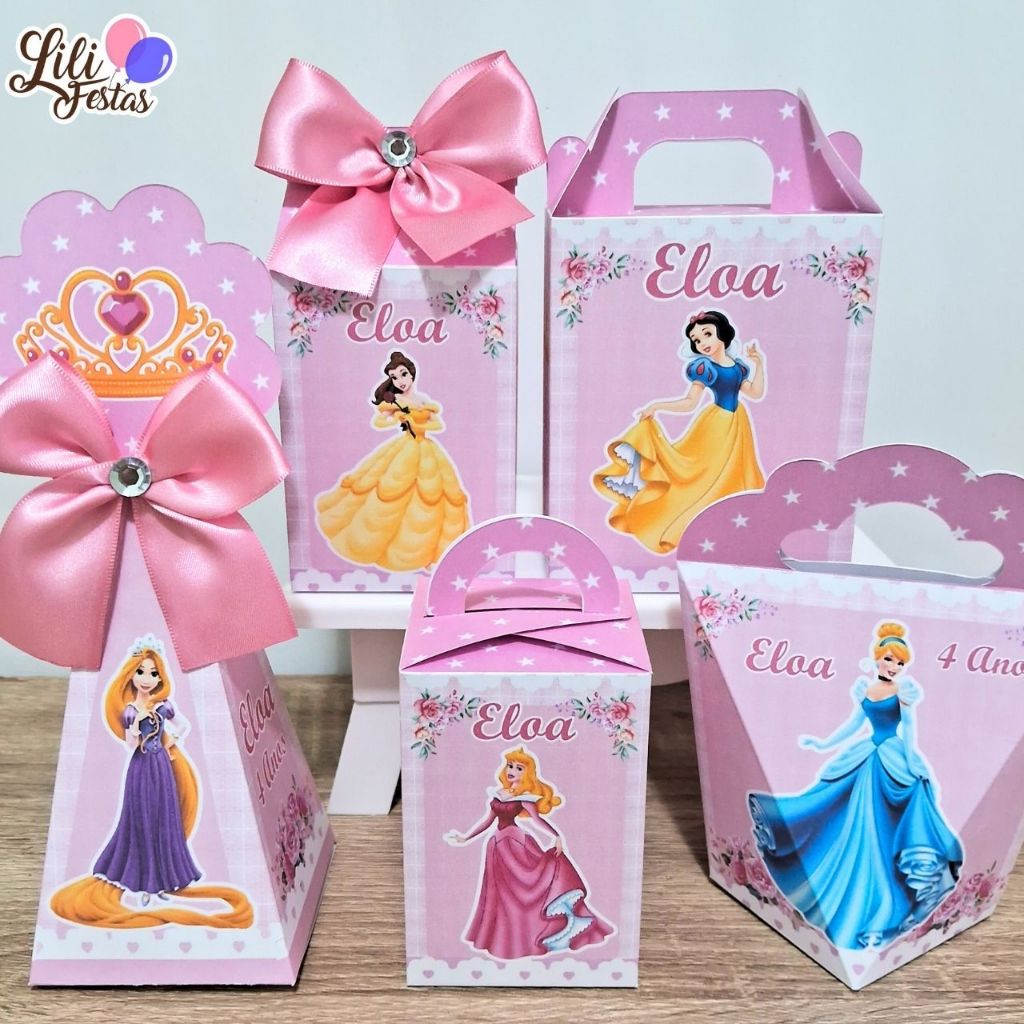 Kit Festa Princesas Caixinhas Personalizadas Lembrancinhas