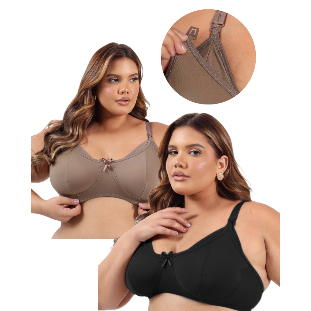 Kit 2 Sutiãs Amamentação Pós Parto Alça Reforçada Conforto Não Mancha