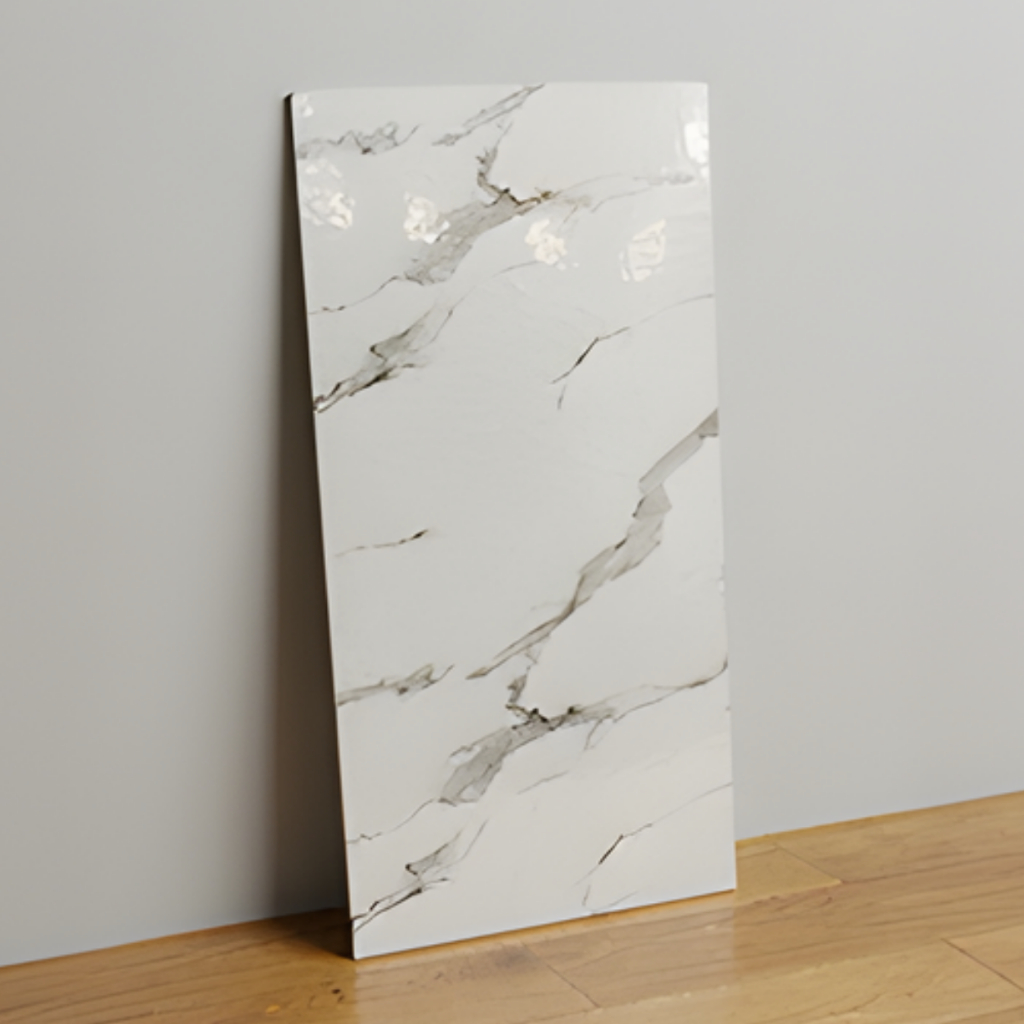 Imagem Kit com 30 Placas adesivas De Parede 3d Painel Marmore Autocolante Vinílico Banheiro Cozinha 60x30