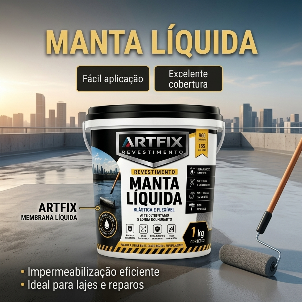 Manta Líquida Artfix Contra Vazamentos E Infiltrações Acetinado Branco — imagem 2 de 2