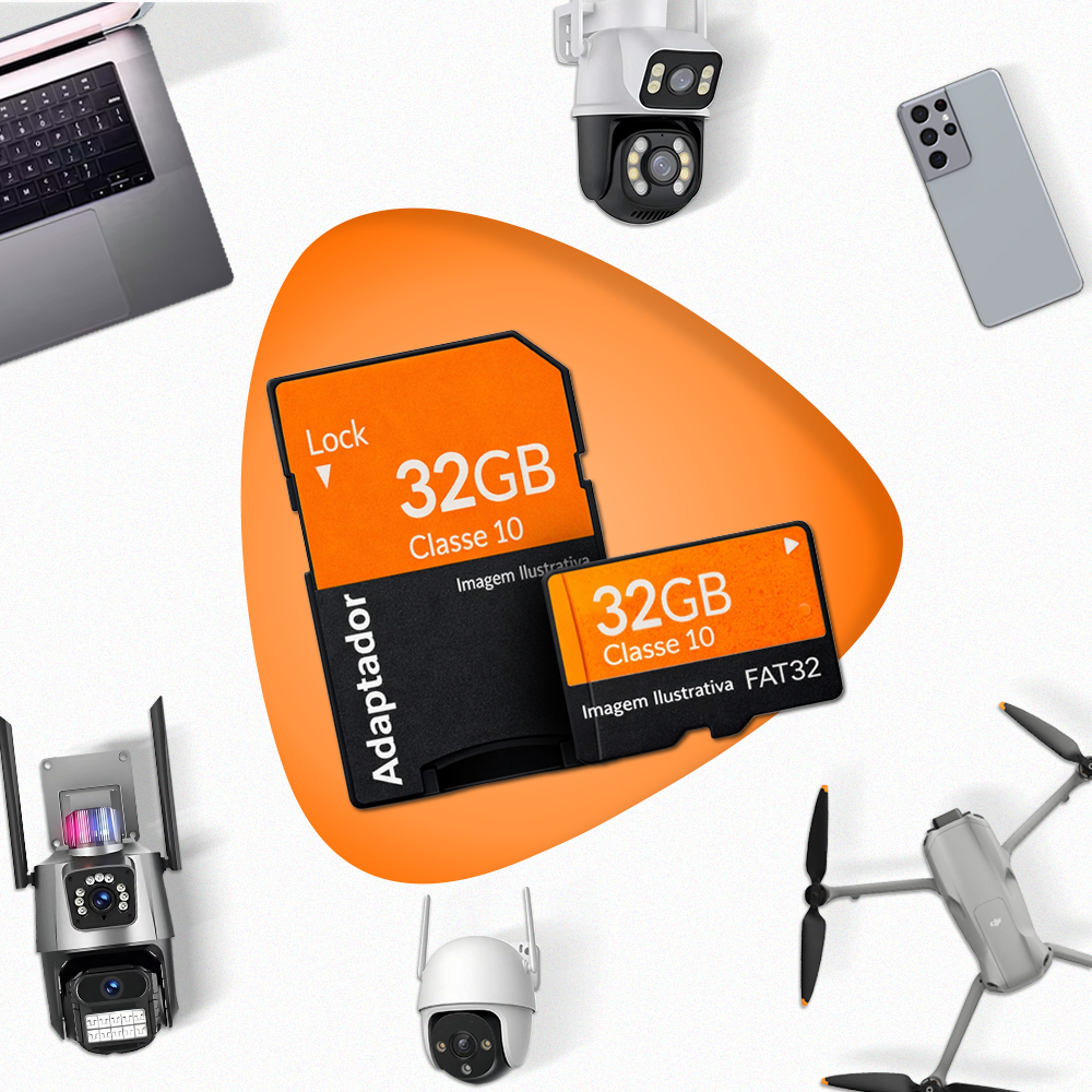 Cartão Memória 32gb Câmera Segurança Wifi Intelbras Original Cartão Memória para Câmera de Segurança