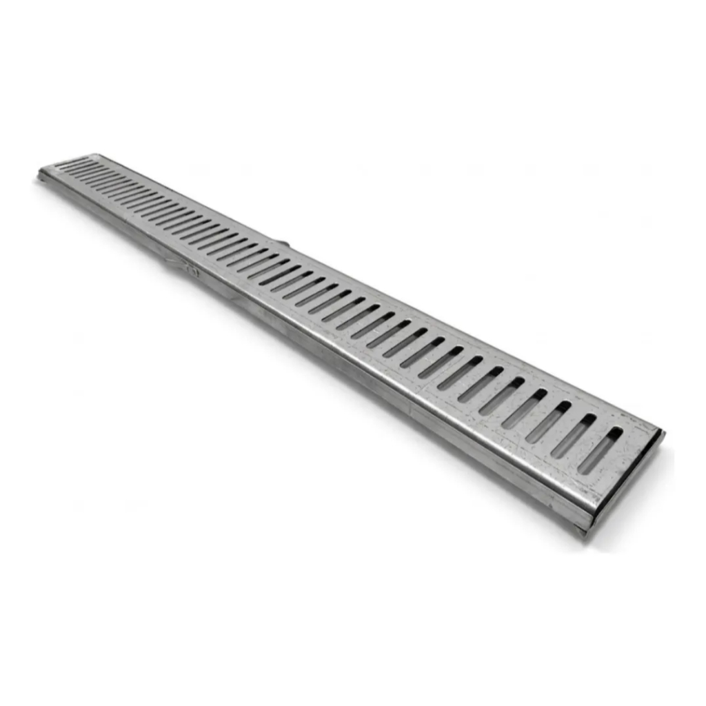 Grelha Ralo Linear 10x100 Aço Galvanizado C/ Caixilho 100cm