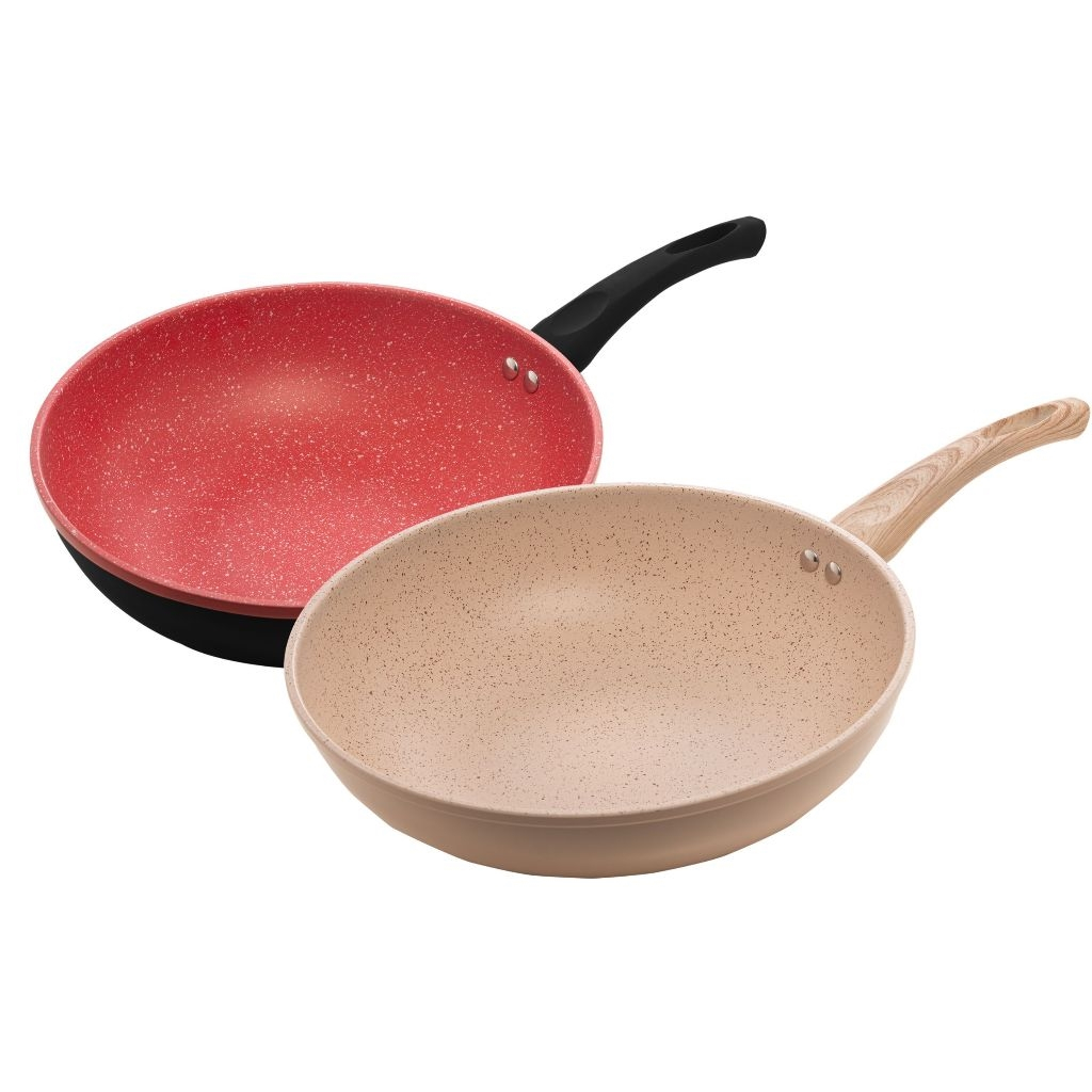 Frigideira Wok Profissional Chef Fogão Gás e Indução De Ceramica 28cm Lyor