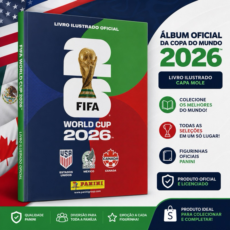 Album Capa Mole Brochura Oficial Copa do Mundo 2026