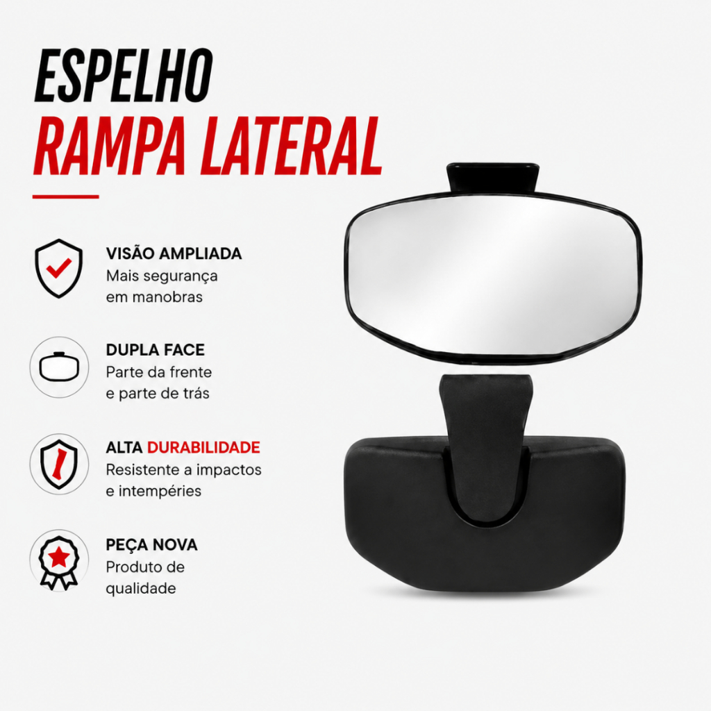 Espelho Rampa Lateral Mercedes Actros Mp4 2020 2021 2022 2023