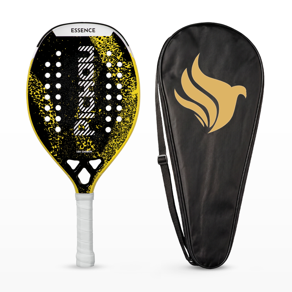 Raquete de Beach Tennis Pichau Golden Cove 18K Carbon 28 Furos, PES-RKT18-GLD