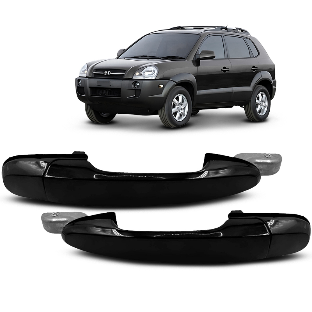 Maçaneta Externa Traseira Tucson 2006 A 2013 Preto