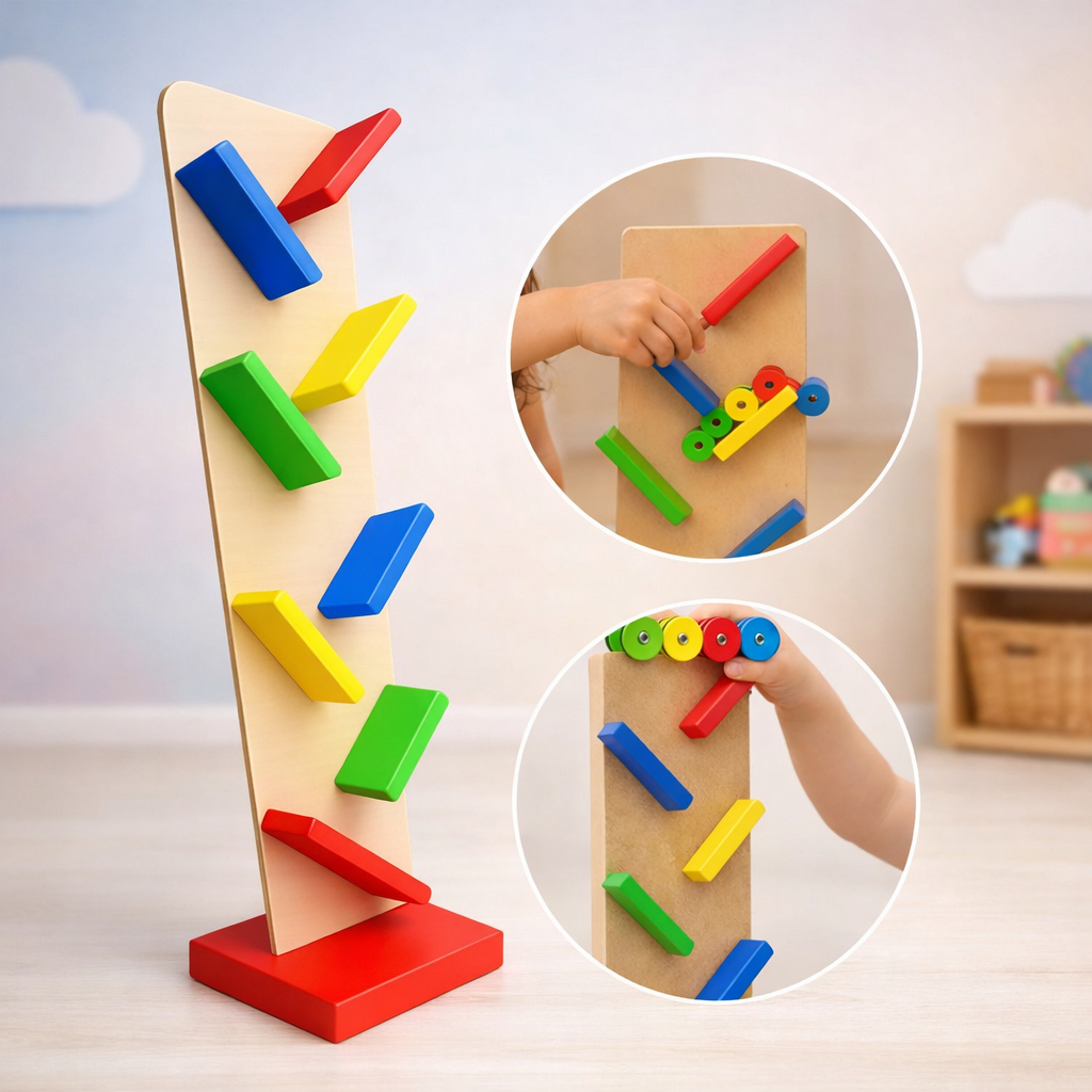 Brinquedo Educativo Montessori Pista Maluca Grande Zig Zag Colorido