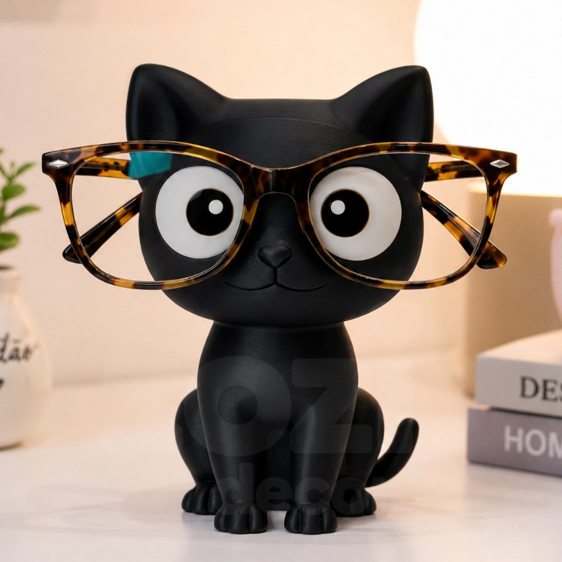 Porta Óculos Gatinho Suporte Decorativo Organizador Mesa Porta Óculos Criativo Presente