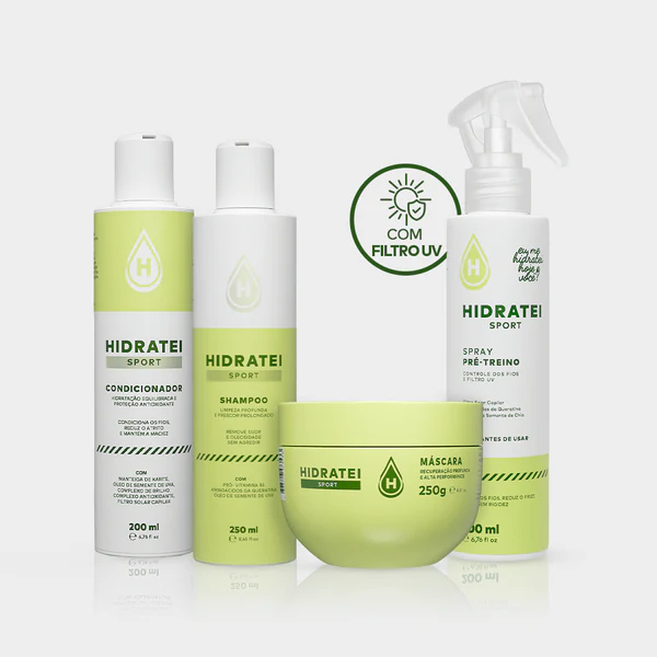 Kit Capilar Hidratei Sport Anti Frizz Proteção e Hidratação Pós-Treino