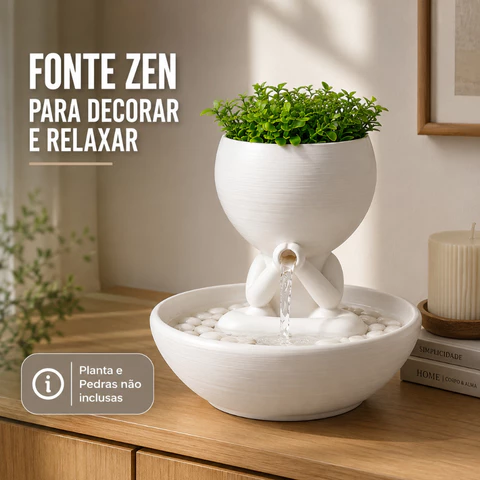 FONTE DE ÁGUA ZEN BIVOLT PODE SER USADO COMO BEBEDOURO GATOS