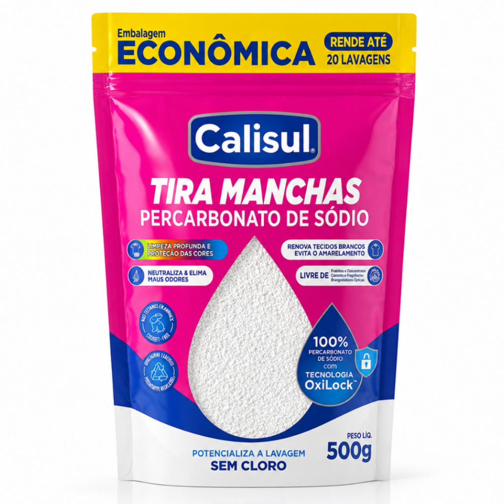Percarbonato de Sódio 100% Puro Granulado Tira Manchas Roupas Brancas e Coloridas
