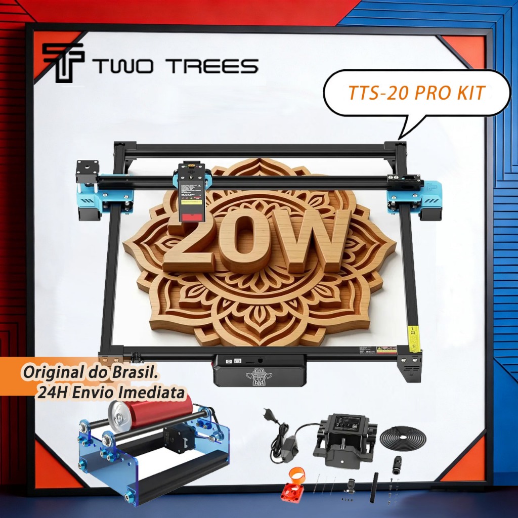 TWOTREES | Conjunto De TTS-20 Pro Máquina De Corte E Gravação A Laser De 20W Com Bomba De Ar