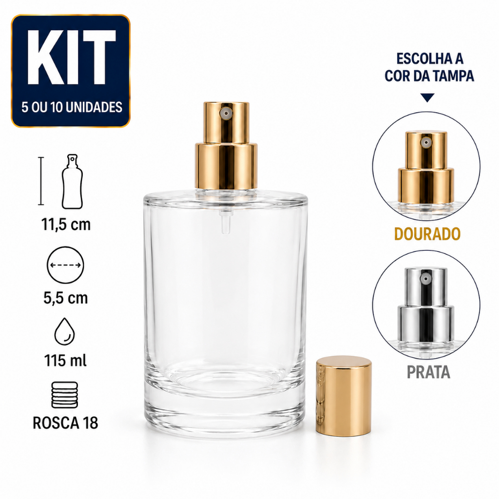 Kit Frasco Spray Vidro 115ml Perfume Aromatizador Home Spray Brinde Lembrancinha Kit Atacado