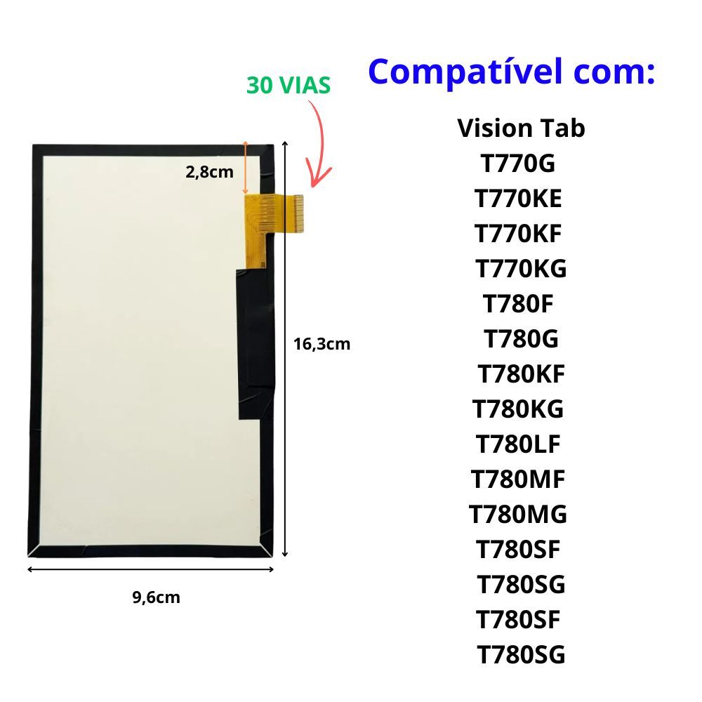 Display Lcd Tablet Positivo Twist Tab T770G T770KE T770KF T780F T780MG T780G T780MF T780LF T780KF