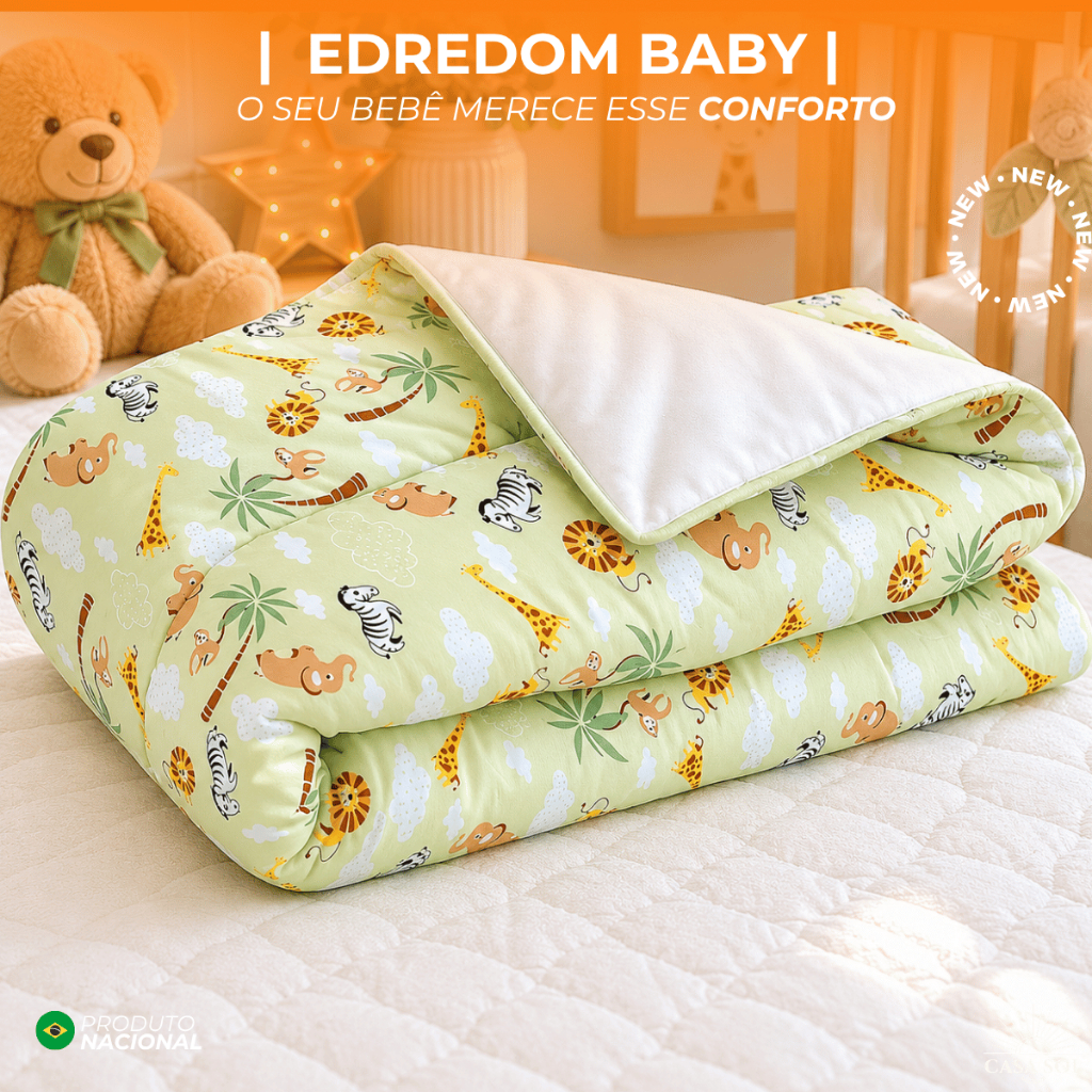 EDREDOM DE BEBÊ COBERTOR DE BERÇO ESTAMPAS ALGODÃO