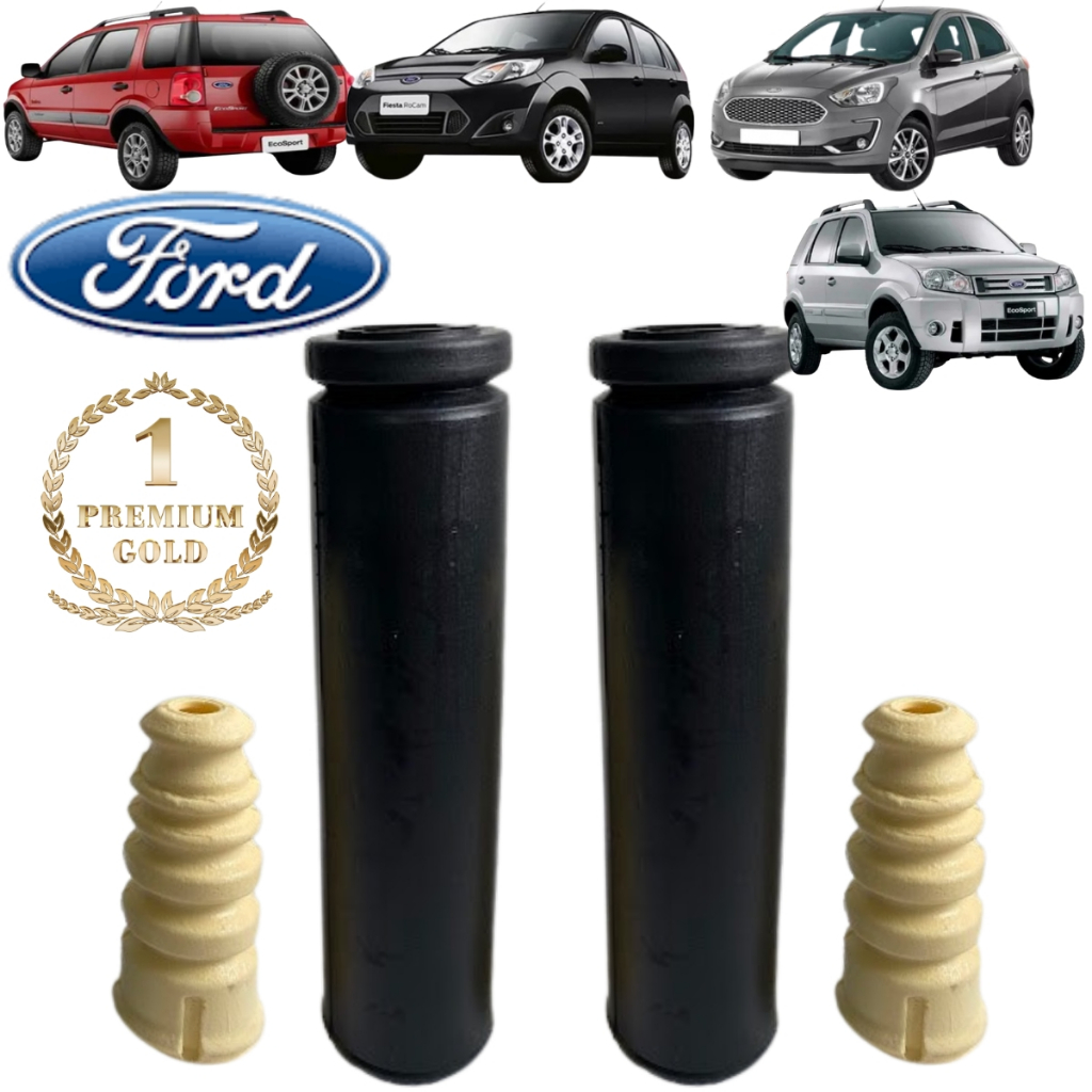 Kit Batente e Coifa  Amortecedor Traseiro Ka 2014 a 2021 Fiesta 2010 a 2021 Ecosport 2012 a 2021