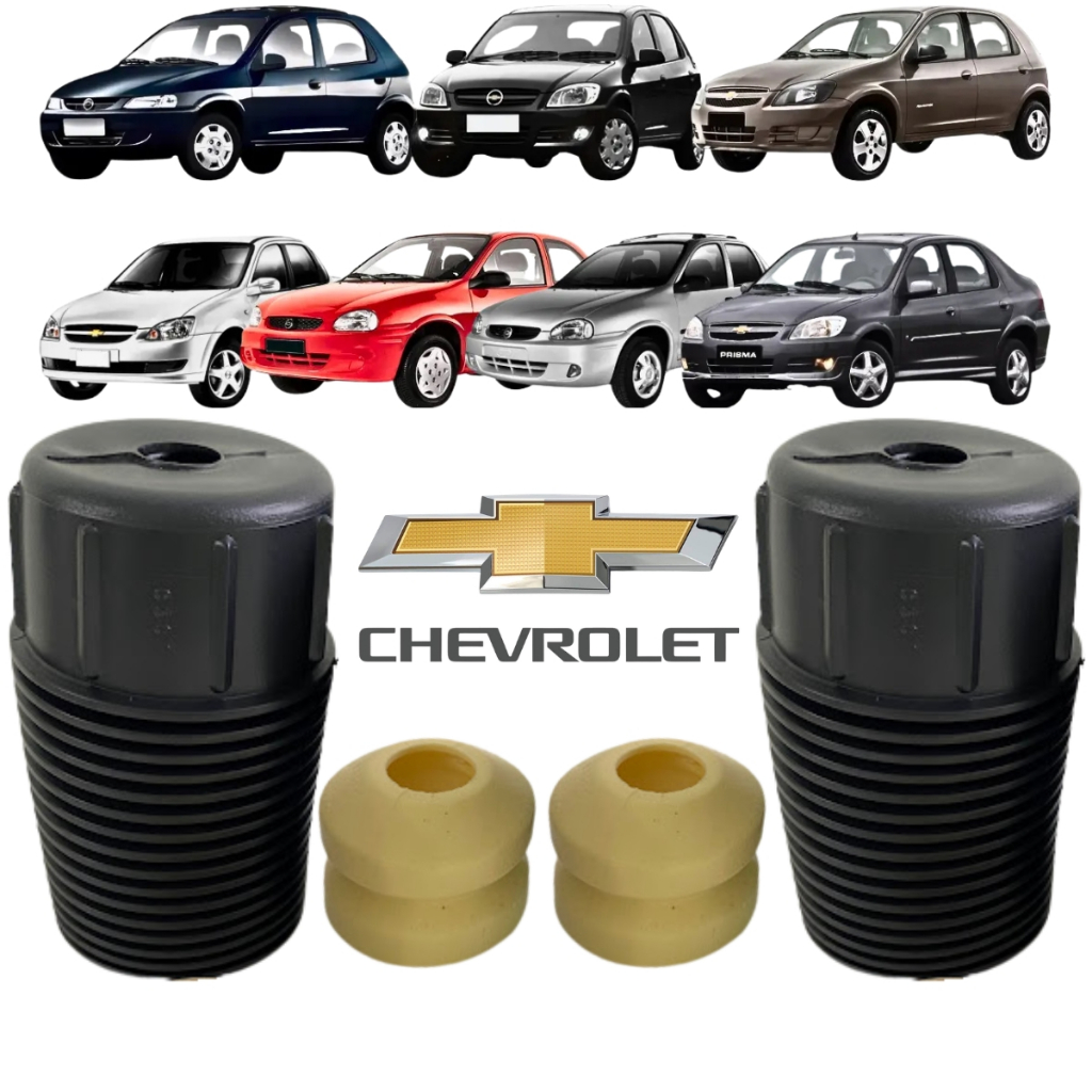 Kit Batente e Coifa Amortecedor Dianteiro Corsa Wind Sedan Wagon Classic Pick-Up Celta Prisma Tigra