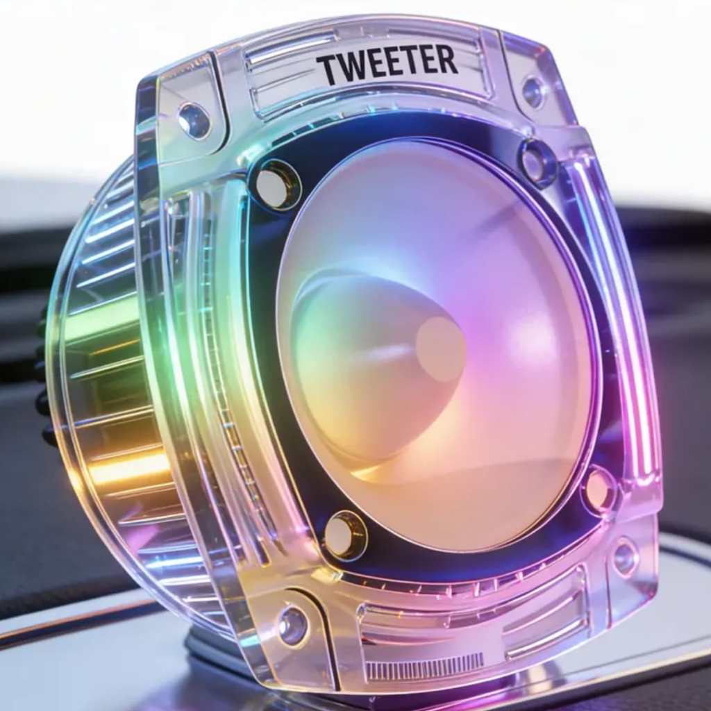 Frente Carcaça Para Super twitter Tuiter St330 St304 tweeter St302 Buster com Led transparente som automotivo caixa trio