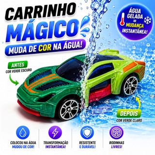 Carrinho Muda De Cor Na Água Color Shifters Metal Die Cast Brinquedo Infantil Colecionável 4 Cores