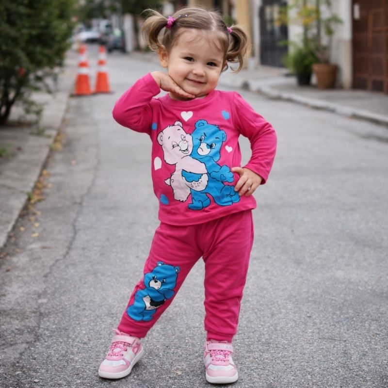 Conjunto Meia Estação Infantil Menina Agasalho Frio Feminino Moletom Flanelado Infantil Menina