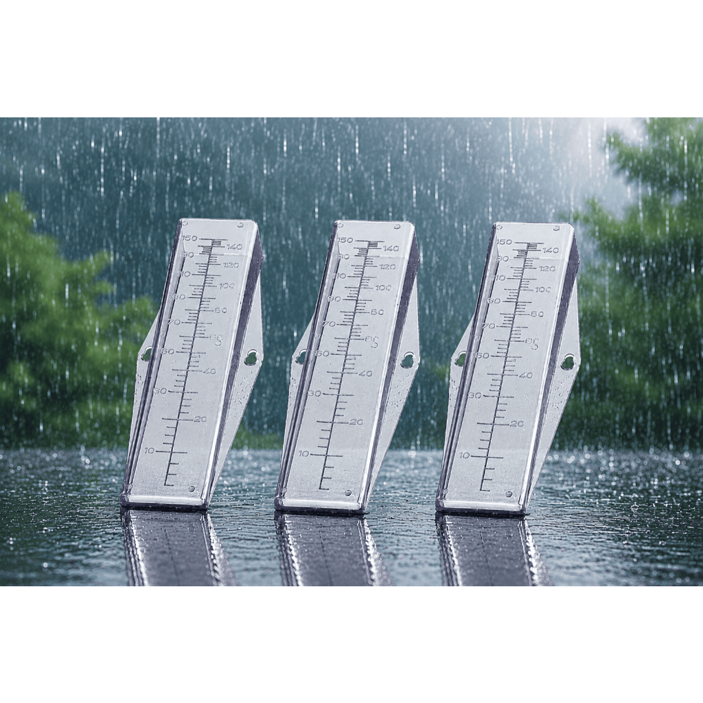 3 Pluviômetro Medidor de Chuva 150mm – Controle Preciso da Precipitação