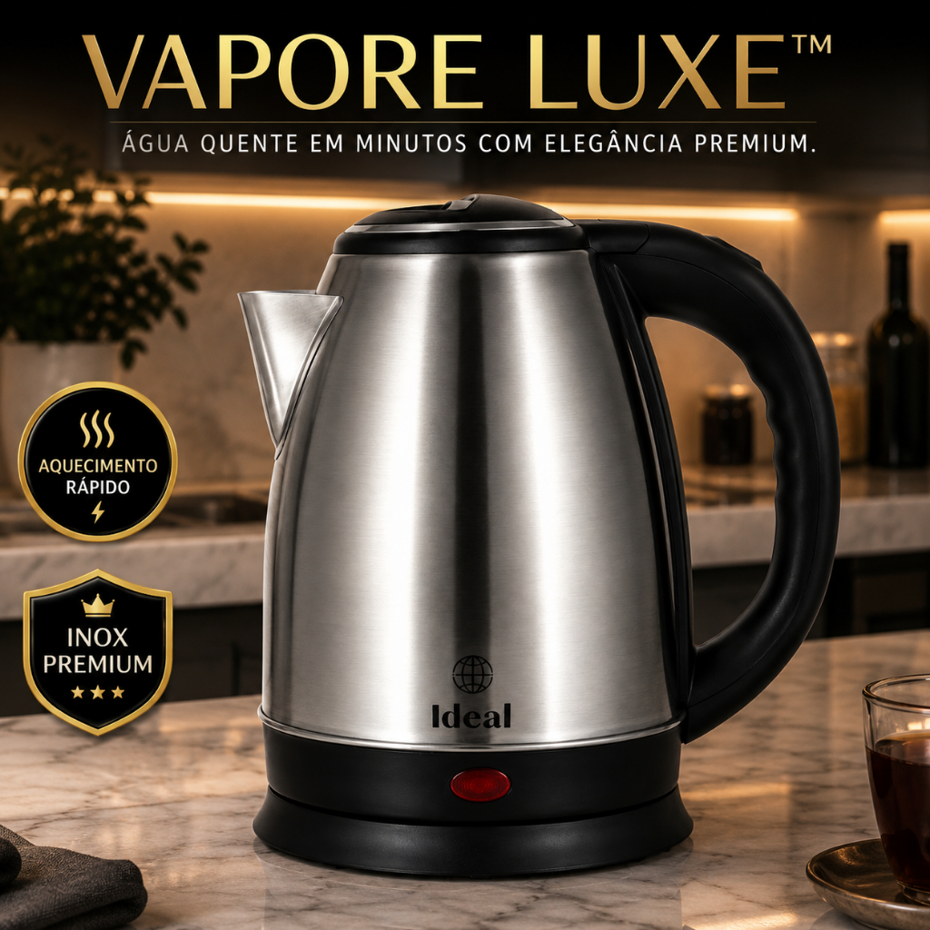 Chaleira Eletrica Inox Capacidade 18 Litros Potencia 1000W Rápida Aquecimento Segura 127V