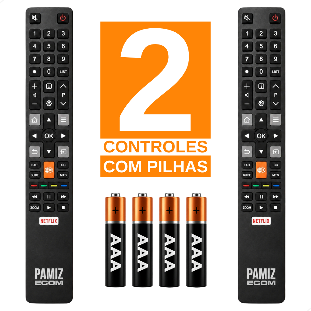 Controle TCL SempToshiba Controle TV TCL Semp Toshiba Smart NETFLIX / GLOBOPLAY