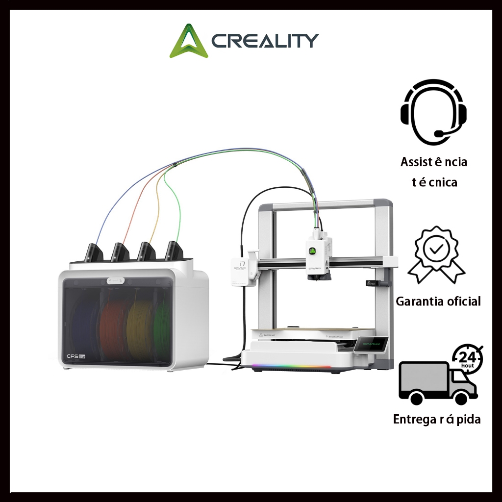 Creality SPARKX i7 Combo impressora 3d profissional Inteligente CFS Lite 50% Menos Desperdício