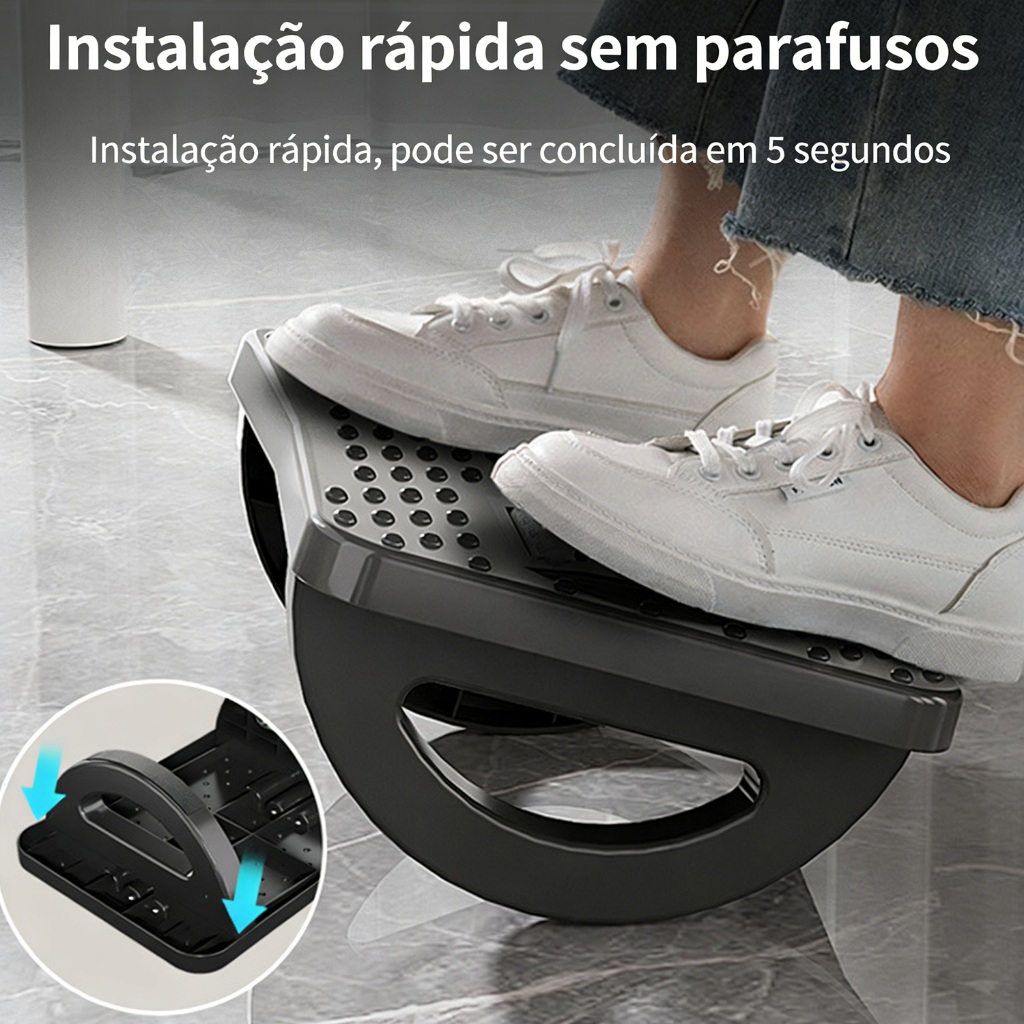 Apoio para os Pés Ergonômico Inclinável Massageador Antiderrapante Escritório Home Office