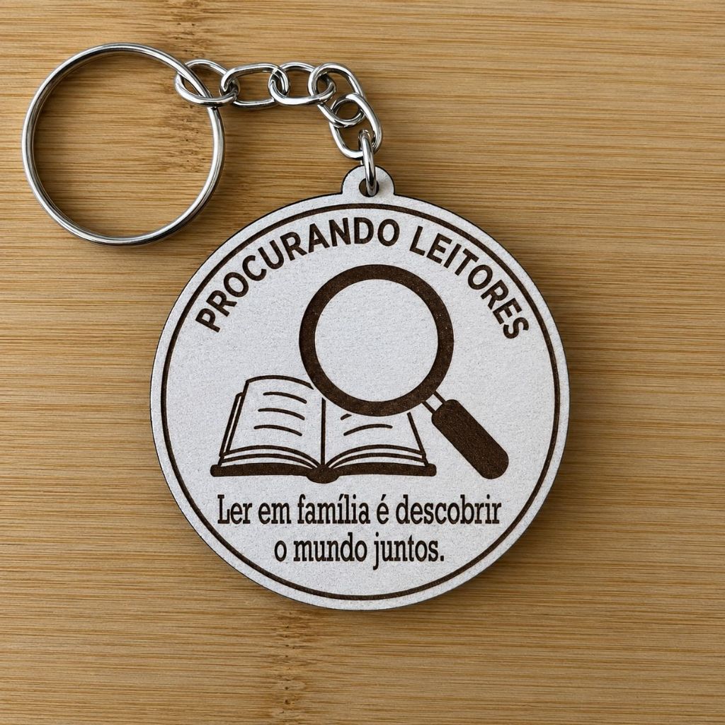 Kit de Chaveiros Incentivo Leitura Personalizado MDF Escola Biblioteca Professor Educação Infantil