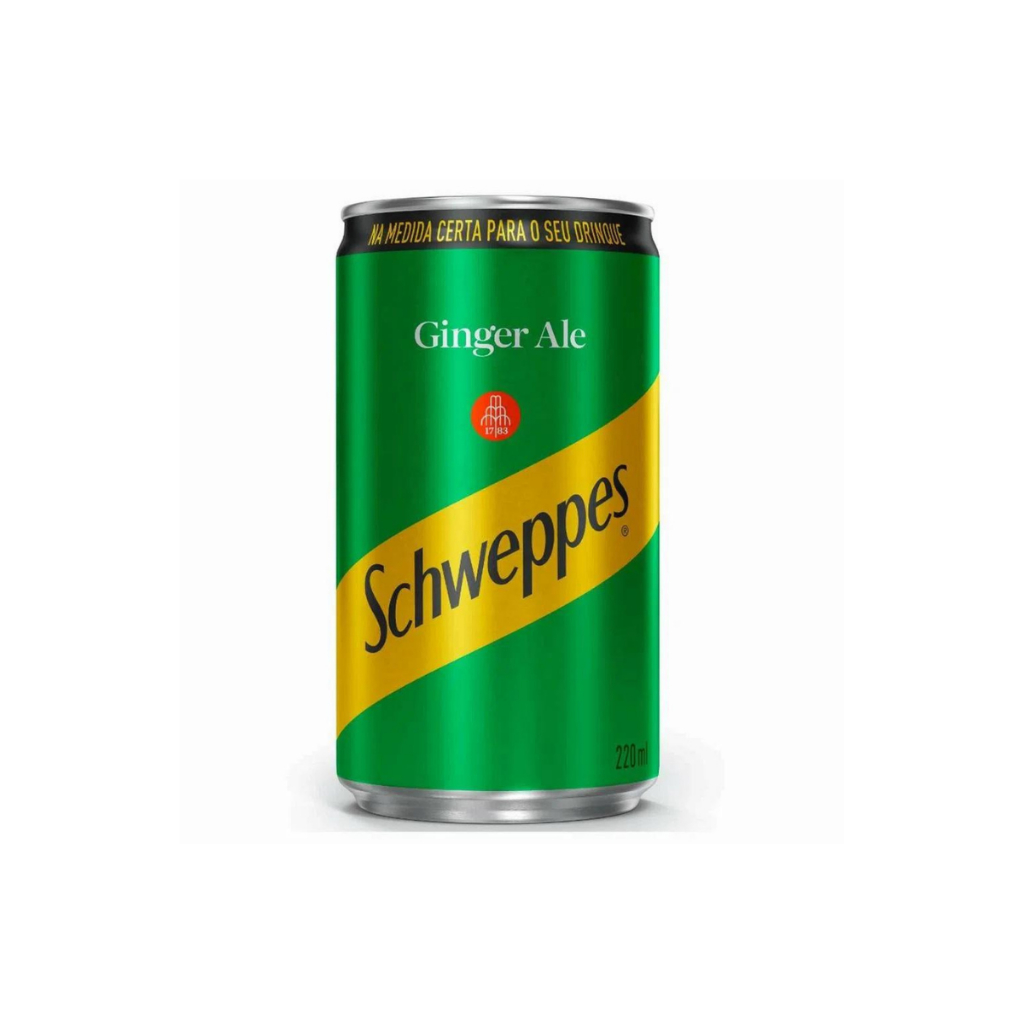 Refrigerante Schweppes Ginger Ale Lata 220ml Kit Com 12 Un