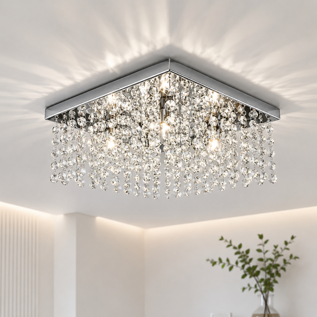 Lustre de Cristais Acrílicos - 30x30 - RLX036