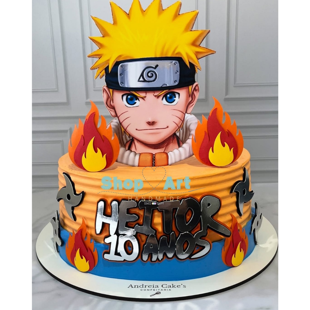 Topo de Bolo Anime Naruto Modelo Hinata Hyuga p/ Meninas Naruto p/ Meninos Cake Topper Animes Festa Infantil