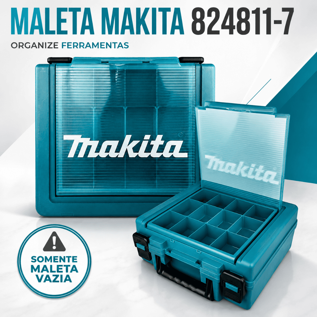 Maleta Makita 8248117 para Furadeira HP1630 HP1640 HP1641 C/ Divisórias Organizadoras Resistente