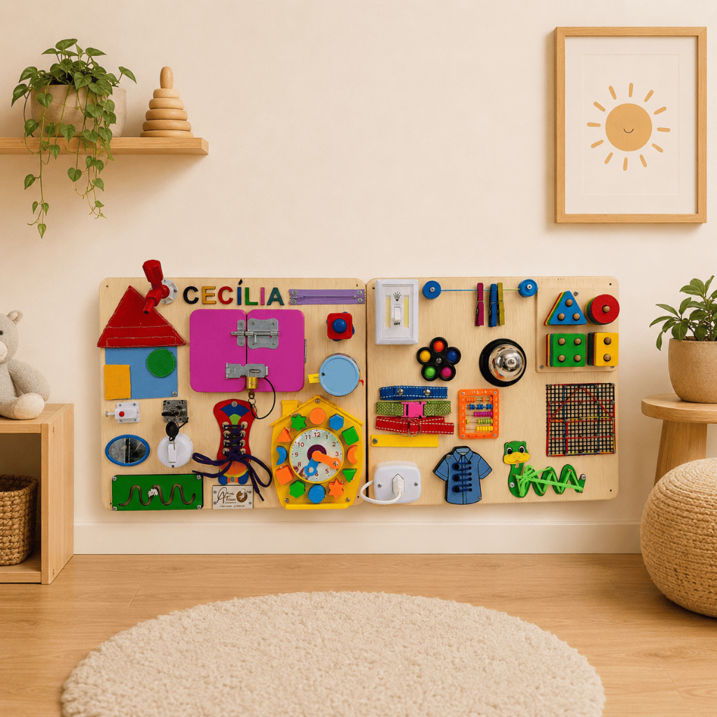 Painel Sensorial Montessoriano Duplo 92x40cm
