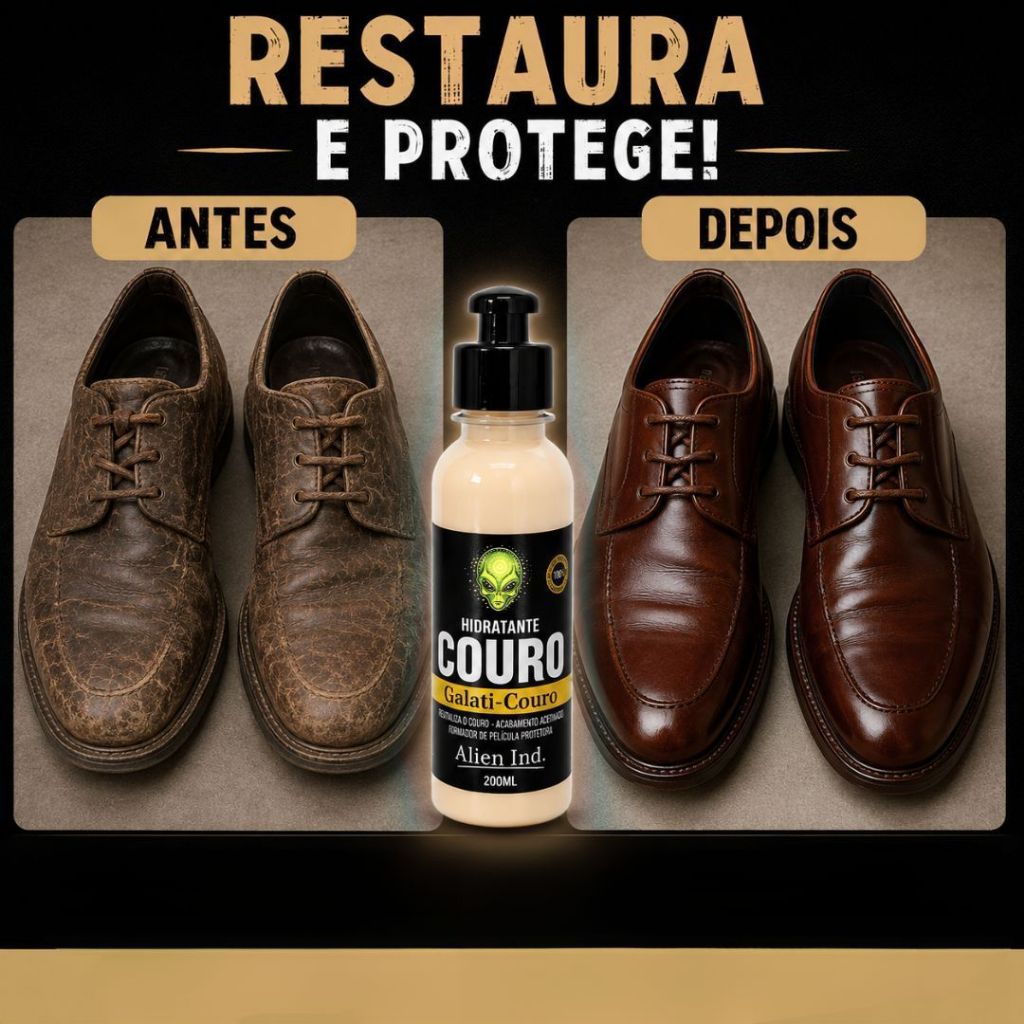 Hidratante Condicionador de Couro Alien Ind Restaura Bolsas Sapatos Jaquetas Móveis Estofados Maciez e Impermeabilização